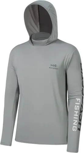 BASSDASH UPF 50  Men??s UV Sun Protection Long Sleeve Performance Fishing Hoodie Hooded Shirts