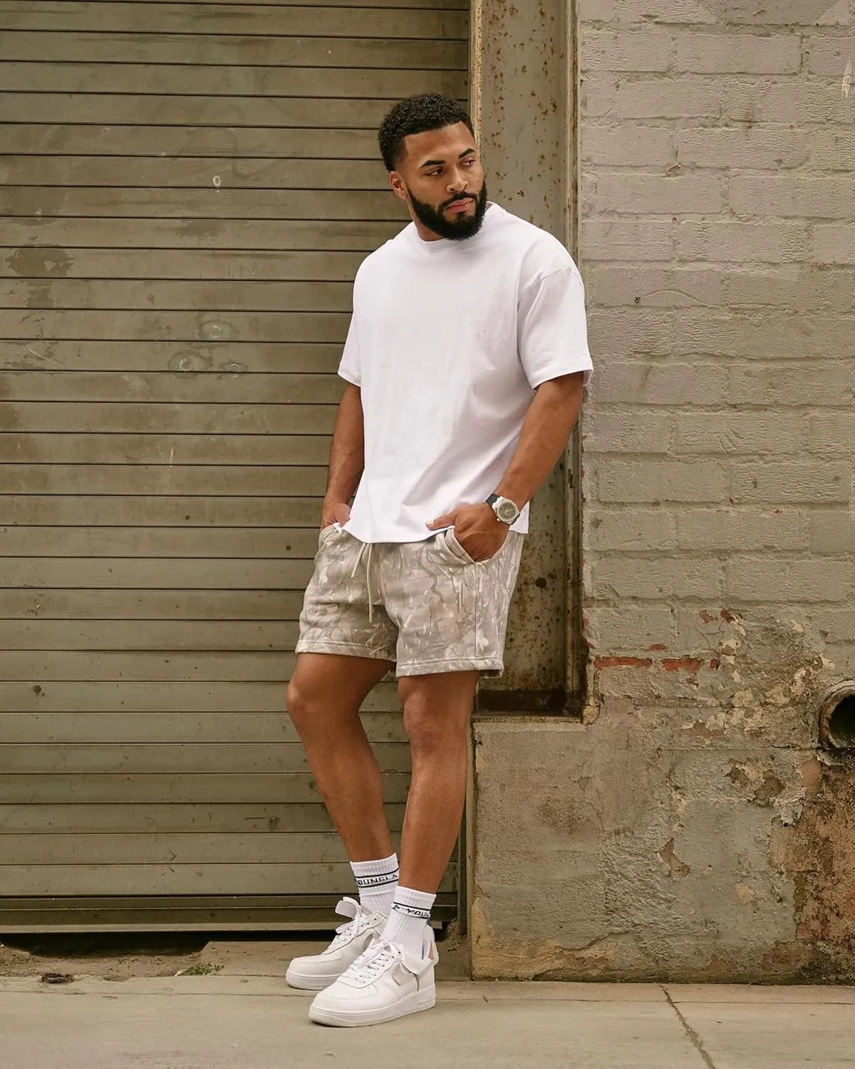 BOOMLEMON Mens Mesh Graphic Print Shorts Fashion Designer Workout Shorts Retro Casual Cool Streetwear Short Pants