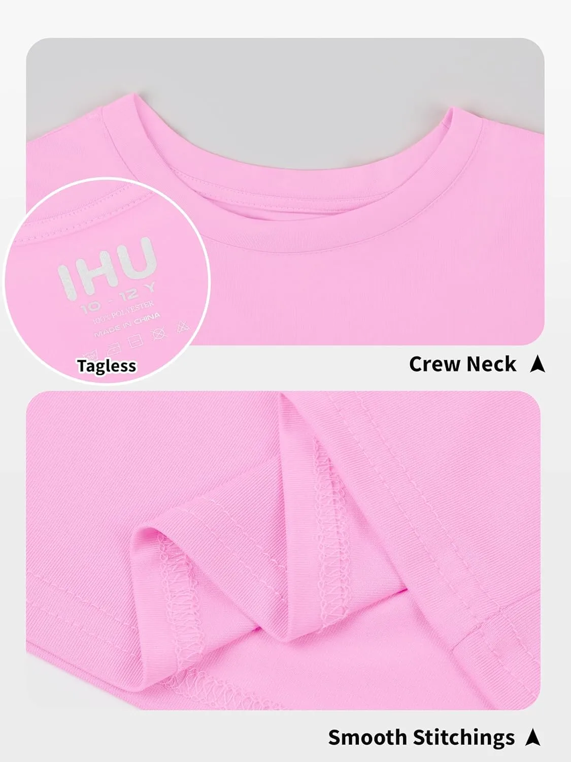 Boys Neon Shirts Dry Fit Athletic T Shirts UPF 50  Performance Cooling Shirt Short Sleeve Rash Guard Kids Top for Boys Girls