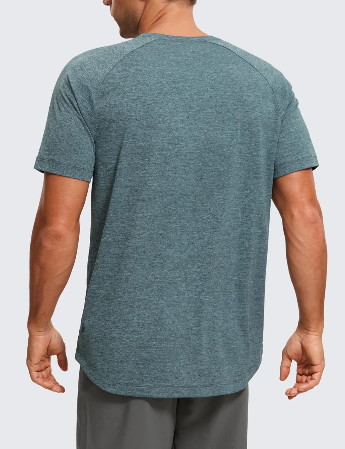 CRZ YOGA Lightweight Short Sleeve T-Shirt for Men Quick Dry Workout Running Athletic Tee Shirt Tops