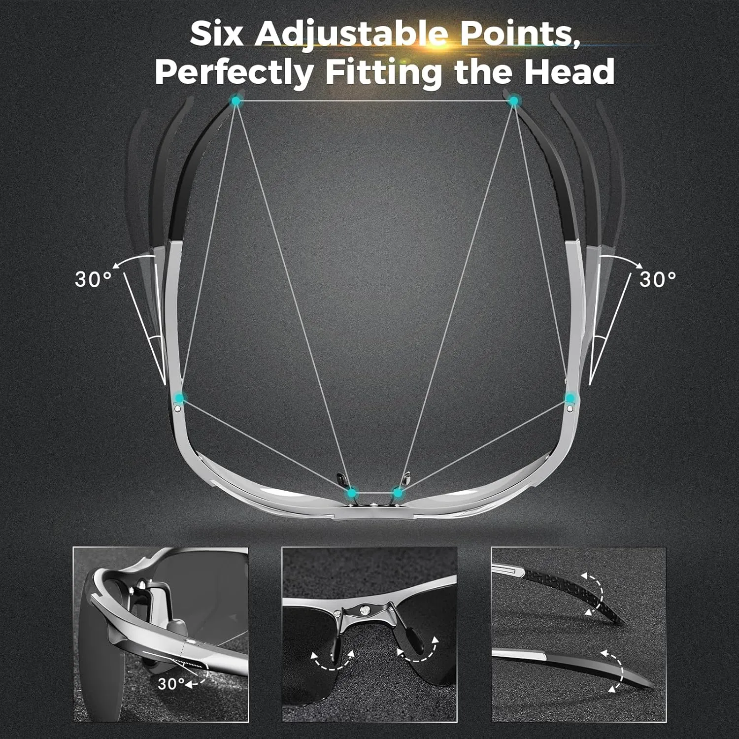 DADA-PRO Polarized Sunglasses Men Sport Driving Sun Glasses Ultralight Al-Mg Mirrored Shades UV400 Protection