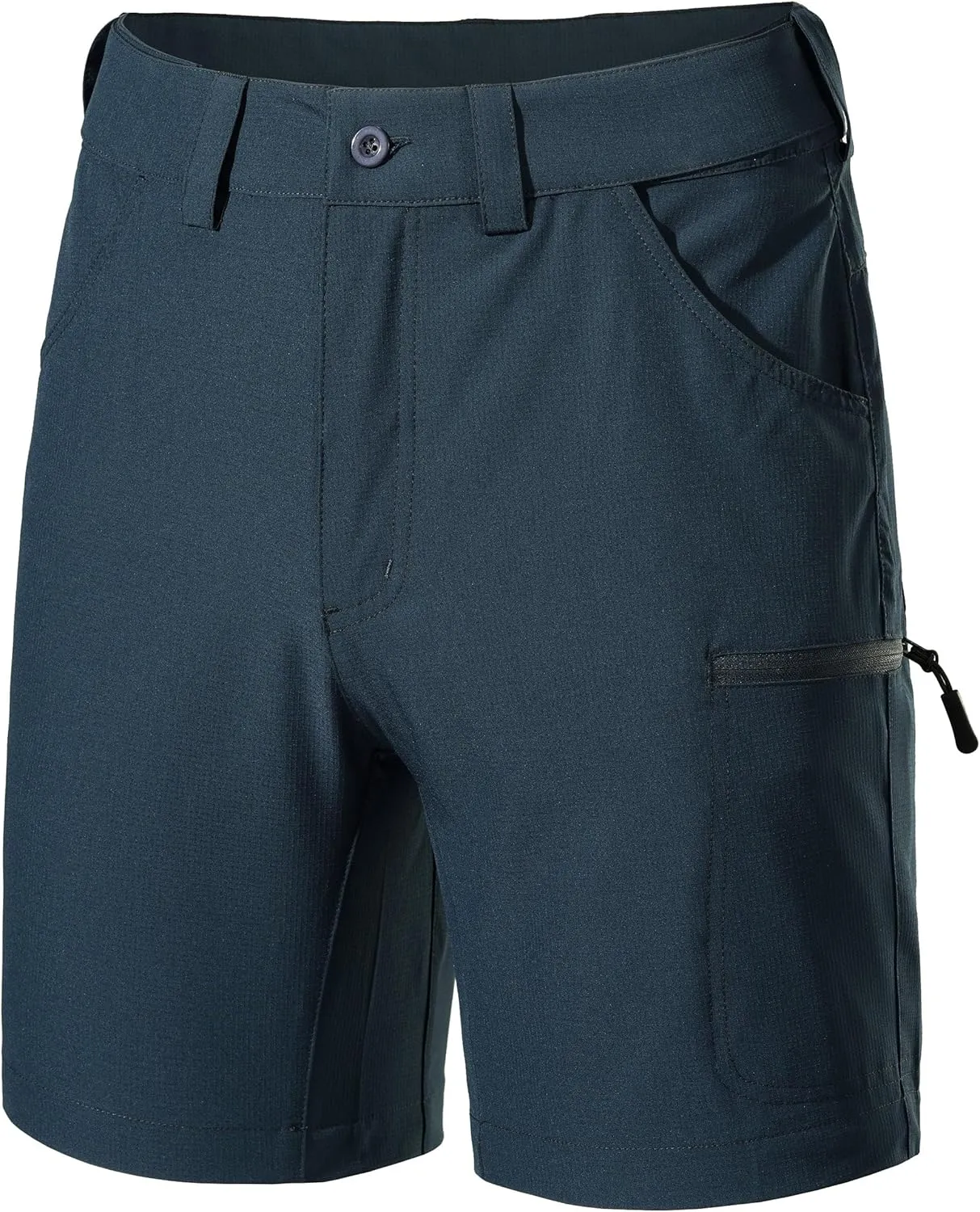 FitsT4 Sports Mens Shorts 7 Inch Inseam Stretch Water Resistant Hiking Cargo Shorts with Elastic Waistband