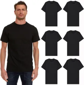 SOCKS'NBULK Men's Cotton Crew Neck Regular T-Shirts Bulk Short Sleeve Lightweight Tees Mix Colors